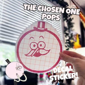 Regular Show Pops The Chosen One vs Anti Pops prophecy symbol permanent laptop car cricut sticker decal waterproof Mordecai Rigby