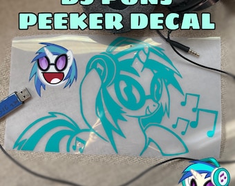 Calcomanía de vinilo para rascar MLP My Little Pony DJ PON3, adhesivo PEEKER para coche, portátil, botella de agua, permanente, resistente a la intemperie, Equestria Girls