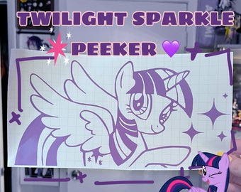 Pegatina para coche o portátil de MLP Twilight Sparkle My Little Pony, adhesivo morado permanente para Cricut