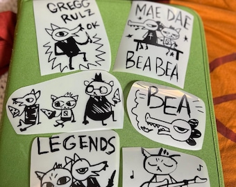 NITW Night in the Woods videojuego Entrada del diario de Mae dibujos portátil pegatina para coche vinilo adhesivo merchandising