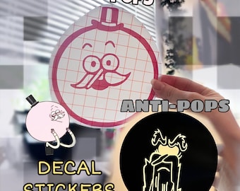 Pops de Regular Show: El Elegido vs. Anti-Pops, símbolo de la profecía, pegatina permanente para portátil, coche o Cricut, resistente al agua, Mordecai Rigby