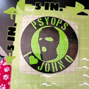 Psy Ops Sticker DINNER IN AMERICA Psyops Movie Band John Q and Jane Q Vinyl Cricut ...