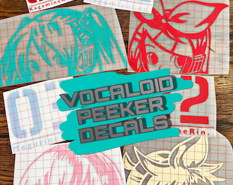 VOCALOID decal vinyl character car sticker peekers. permanent weatherproof and waterproof.