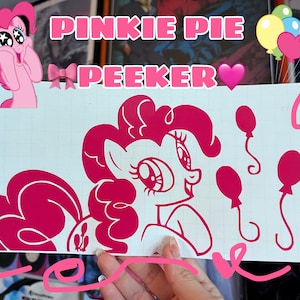 MLP Pinkie Pie My Little Pony friendship is magic equestria girls sticker adhesive permanent peeker decal cricut