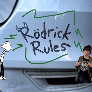 Diário de um Wimpy Kid Rodrick Rules Heffley adesivo de vinil