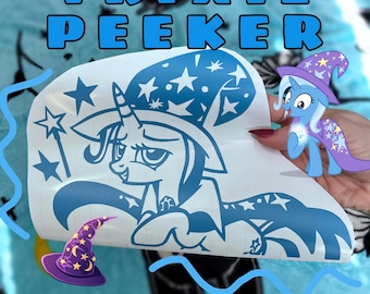 Pegatina para portátil de coche Trixie Lulamoon de MLP, calcomanía de vinilo permanente para Cricut, mago, My Little Pony: La amistad es mágica, Equestria Girls