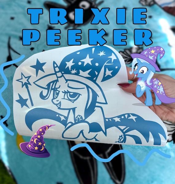 MLP Trixie Lulamoon car laptop sticker peeker decal permanent cricut vinyl wizard my little pony   friendship is magic equestria girls
