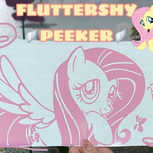 MLP Fluttershy My Little Pony friendship is magic equestria vinyl decal cricut permanent pink sticker weatherproof waterproof