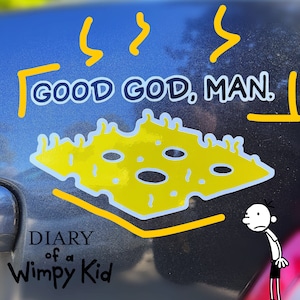 Diário de um Wimpy Kid Cheese Touch adesivo de vinil em camadas amarelas Greg Heffley