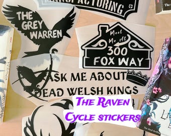 Calcomanías adhesivas de The Raven Cycle, calcomanías permanentes para Cricut, The Raven Boys, coche, botella de agua, portátil, Maggie Stiefvater, mercancía coleccionable, fanático loco
