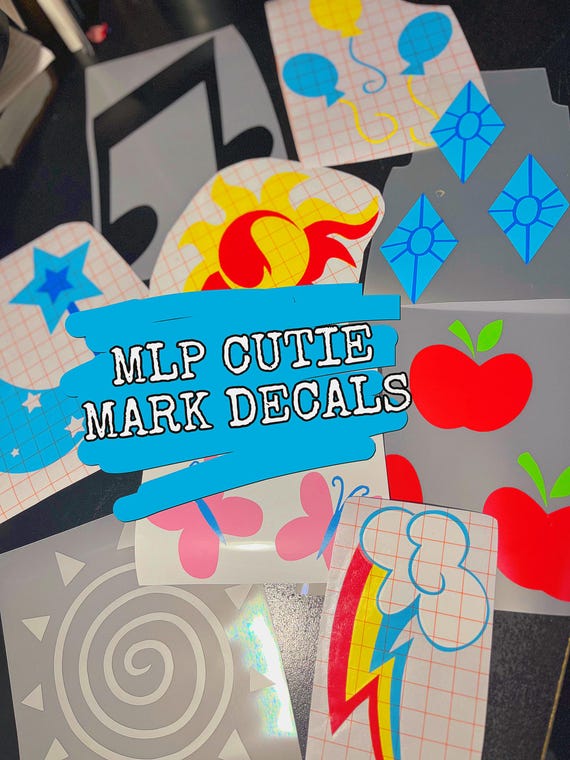 MLP Cutie Mark vinyl decal car stickers tramp flank stamp my little pony