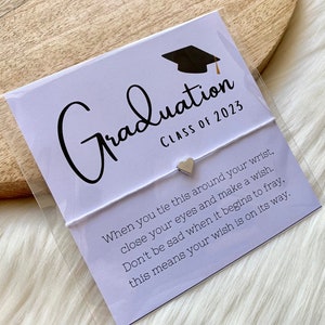 Graduation Wish Bracelet Class of 2023 Graduation Gift Group Graduation Gift Student Graduation Ceremony Kindy Graduation Prep Graduation