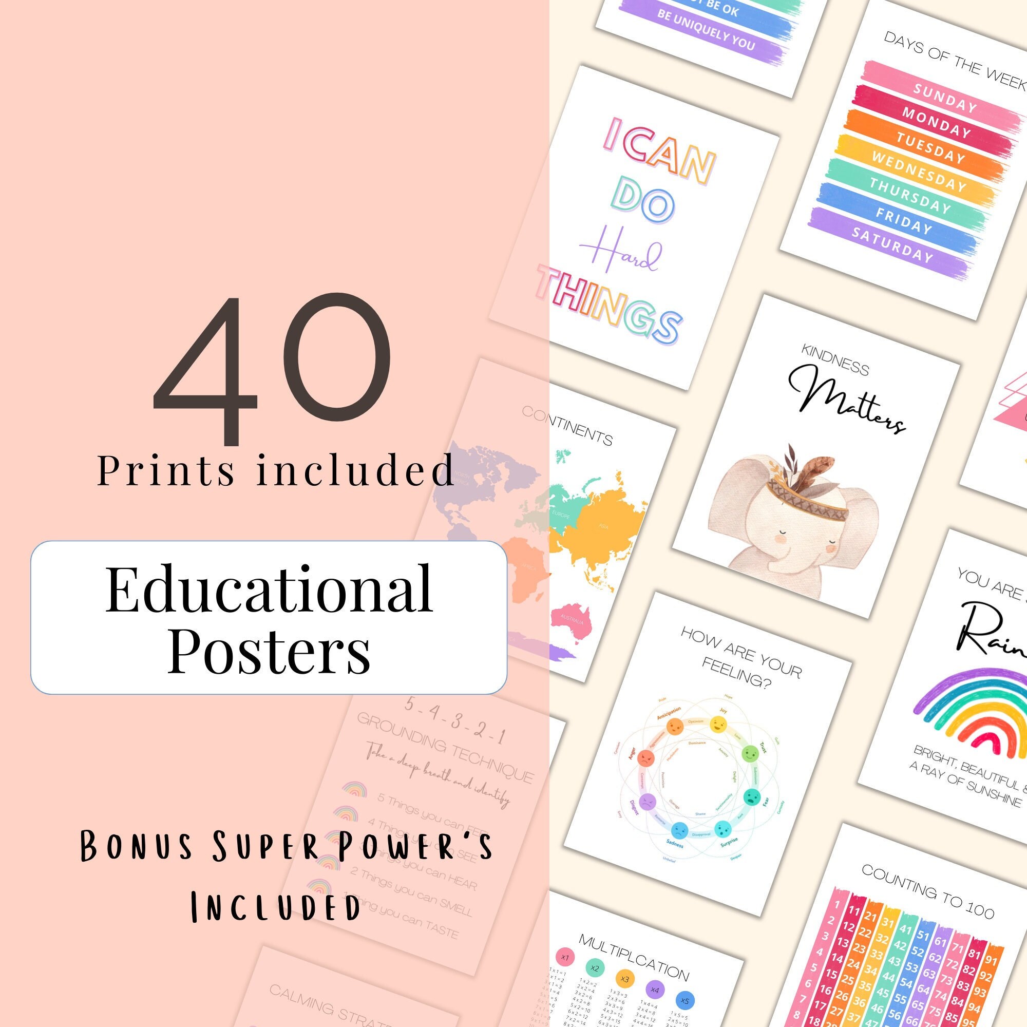 Educational Posters Montessori Posters Montessori Printable Etsy