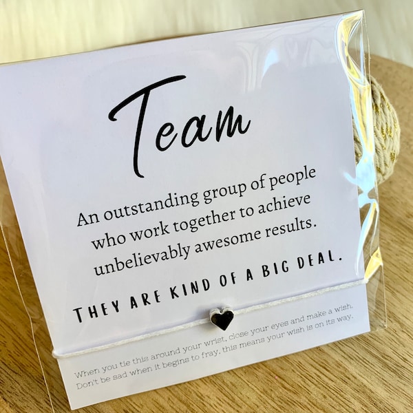 Team Appreciation Gift Team Building Day Co Workers Bracelet Gift Staff Group Gift Staff Thank You Gift Volunteer Group Gift Employee Gift