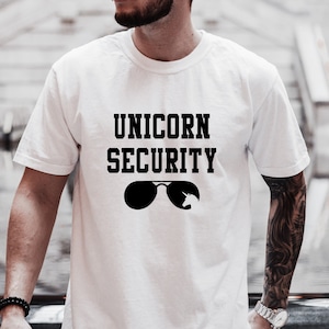 Unicorn Security Shirt, Unicorn Dad Tee, Father Of A Birthday Girl Shirt, Fathers Day Tee, Dad Gift From His Daughter, Birthday Security Tee