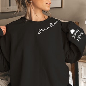 Personalized Grandma Sweatshirt, Custom Granny and Grandkids Names ...