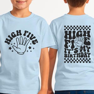 High Five Shirt, 5th Birthday Shirt, Officially A Handful, 5th Birthday Apparel, Birthday Shirt, Birthday Party Shirt, 5th Birthday T-shirt