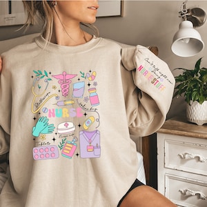 Nurse Sweatshirt and Hoodie, For Work Cute Nurse Hoodie, Nurse Sweatshirt, RN Nurse Sweater, Registered Nurse Hoodie, Nursing School