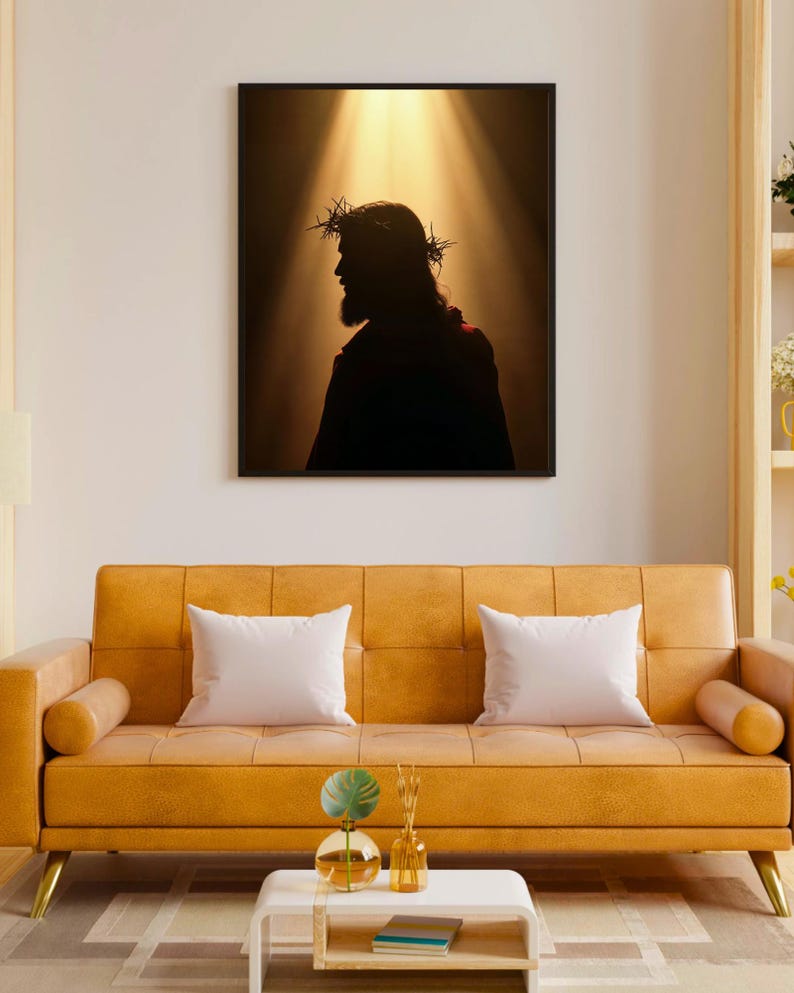 Jesus Christ Crown of Thorns Canvas Wall Art – Religious Home Decor - Etsy