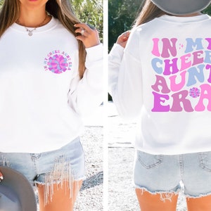 In My Cheer Aunt Era Sweatshirt, Personalized Cheer Aunt Hoodie, Customized Cheer Aunt Sweater ,Custom Cheer Aunt Crewneck