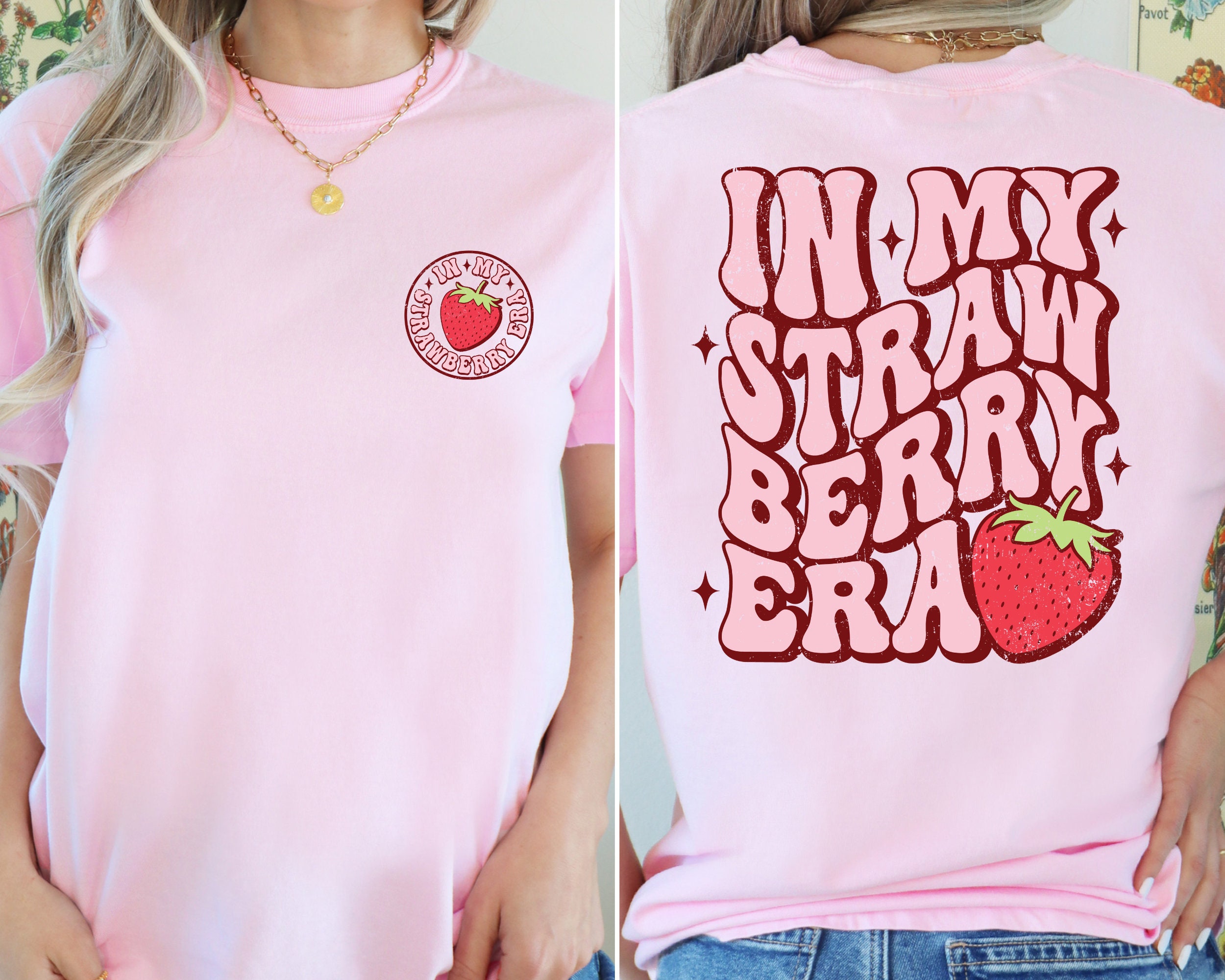 In My Strawberry Era Shirt, Summer Vibes, Strawberry Season Shirt, Strawberry Vibes Tee, Gardening Shirt, Fruit Shirt, Trendy Gift Shirt
