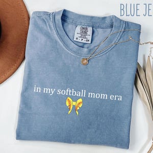 Comfort Colors®  In My Softball Mom Era T Shirt, Retro Softball Mama Tee, Game Day Shirt For Sports Moms, Mother&#39;s Day Gift For Baseball Mom