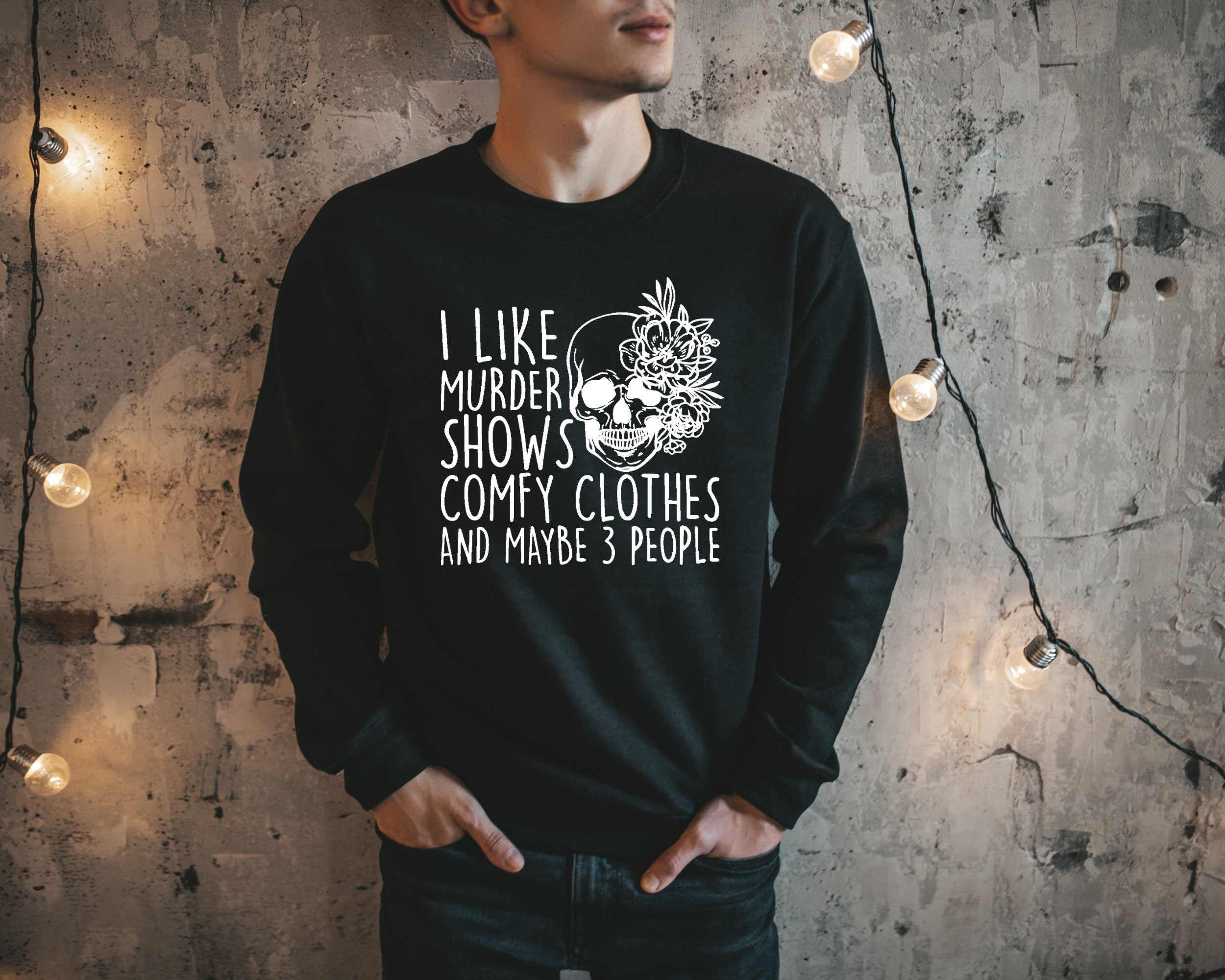 Women's "I Like Murder Shows" Sweatshirt - Soft Cotton Blend, Funny Graphic, Sizes S-3XL