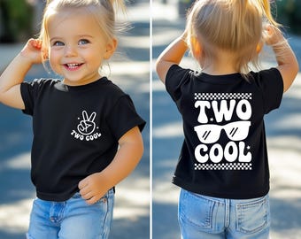Two Cool Birthday Shirt, 2nd Birthday T-shirt, Toddler Birthday Shirt, Second Birthday Shirt, Funny Two Year Old Shirt, Gift For Two Year