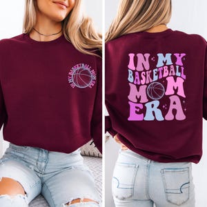In My Basketball Mom Era Sweatshirt, In My Basketball Mama Era Hoodie, Basketball Mom Sweatshirt, Basketball Mama Crewneck, Sports Mom