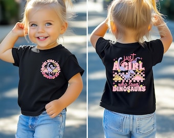 Just A Girl Who Loves Dinosaurs Shirt, Dinosaur Lover Tee, Funny Dinosaur Shirt, Dinosaur Club Tee, Just A Girl Shirt, Funny Kid Life Shirt