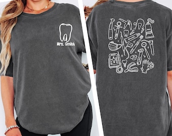 Camiseta dental personalizable Comfort Colors®, Buen día para cuidar tus dientes, Higiene dental, Asistente dental, Camiseta para estudiante de odontología, Regalo para dentista