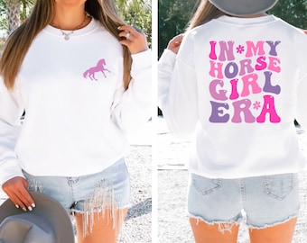In My Horse Girl Era Sweatshirt, Horse Lover Gift, Horse Hoodie, Jockey Sweater, Horse Lover Hoodie, Riding Horse Crewneck, Horse Gift Shirt