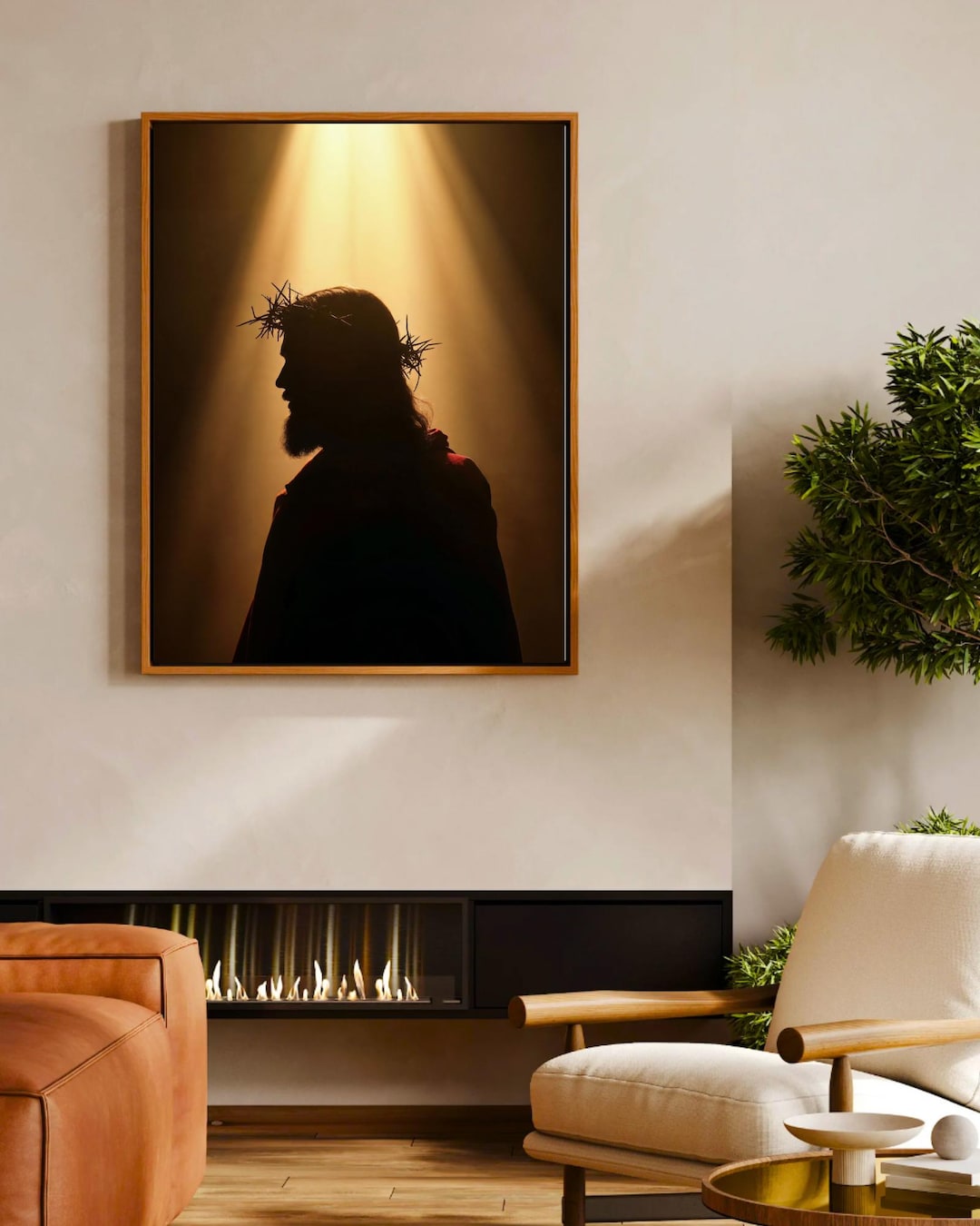 Jesus Christ Crown of Thorns Canvas Wall Art – Religious Home Decor - Etsy