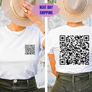 F*CK You! QR Code Unisex Tee, Double-Sided Print, Hilarious Shirt, Sarcastic Gift for Friends & Coworkers, Gag Gift for Him, Sarcastic Gift
