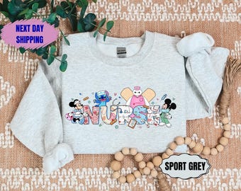 Disney Nurse Hoodie, Disney Nursing Sweatshirt, Minnie Nurse Week Sweater