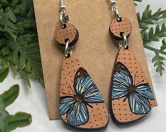 Spring Butterfly Earring Svg File - Glowforge Ready - Laser Engrave Cut-----SVG ONLY----
