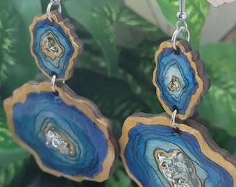 Agate Earring Svg File - Glowforge Ready - Laser Engrave Cut-----SVG ONLY----