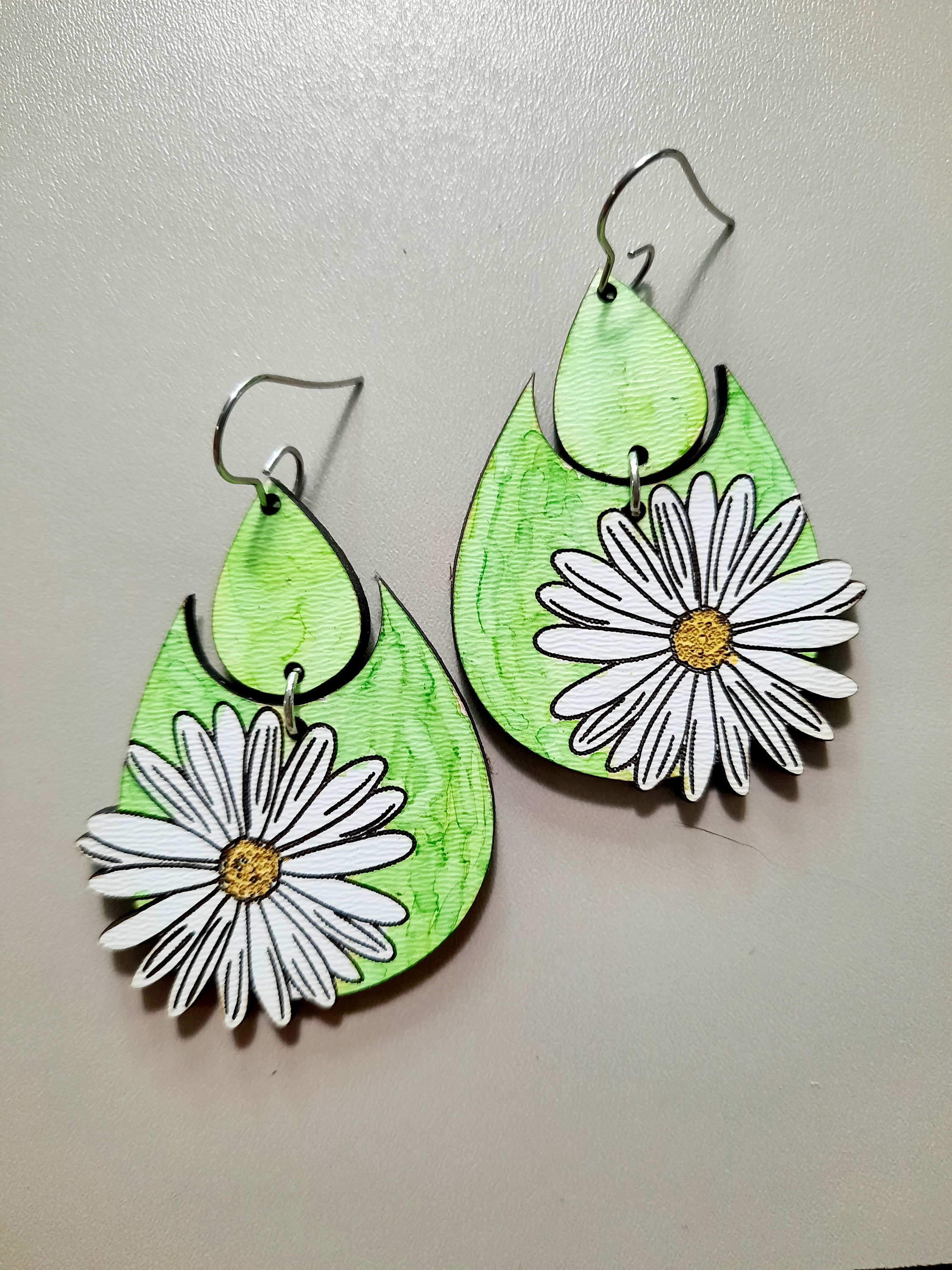 Daisy Earring Svg File Mix and Match Ready Etsy