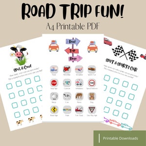 Kids Road Trip Games | Printable Worksheets | Travel Bingo | Travel Games for Kids |