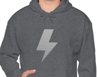 Sudadera con capucha Lightning Bolt para hombre, suéter Lightning, jersey Bolt, sudadera con capucha de mezcla pesada unisex Lightning de moda