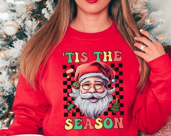 Christmas Sweatshirt For Women, Christmas Crewneck, Santa Shirt, Xmas Sweater Unisex.  Heavy Blend Crewneck Santa Pullover