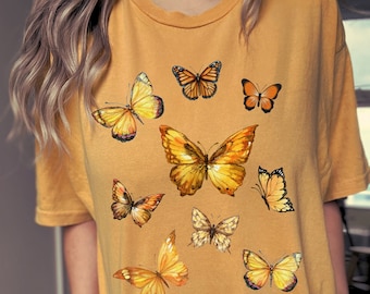 Comfort colors butterfly shirt, butterfly lover gift