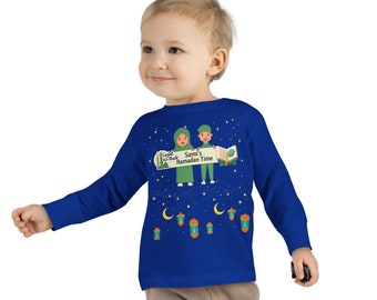 Personalized Ramadan Toddler Long Sleeve Shirt, Kids Ramadan T-shirt