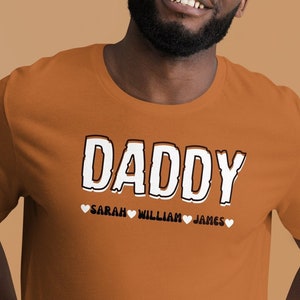 Fathers Day Shirt with Children Names, Custom Dad Shirt, Personalized FatherGifts, Kids Name Tshirt, Gift For Him, Daddy and Kids Name