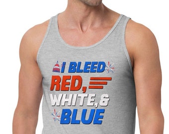 Men's 4th of July Tank Top: Patriotic American Flag Shirt
