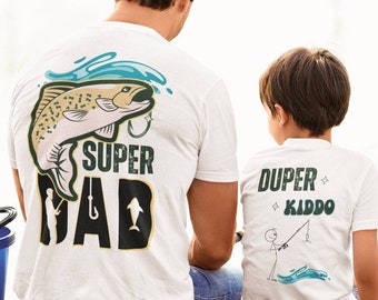 Vader-zoon visshirts: bijpassend cadeau voor vader en kind