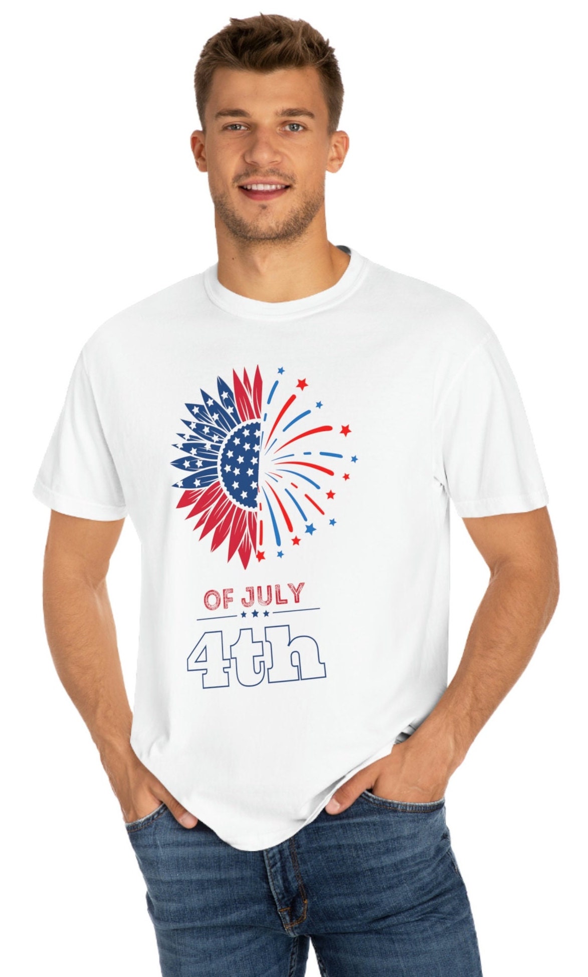 Comfort Colors 4th of July Shirt Comfort Colors Red White - Etsy