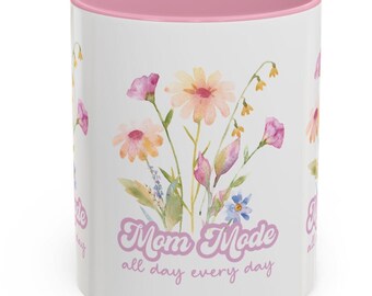 Floral Mom Mode Coffee Mug: Colorful Ceramic Tea Cup