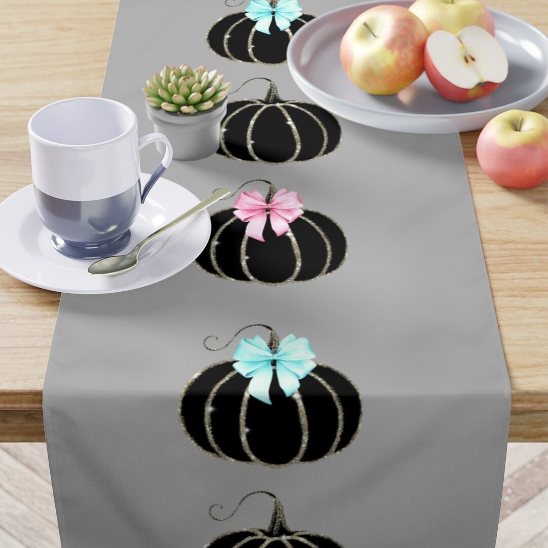 Sparkly Pumpkin Table Runner, Thanksgiving Fall Decor (90" X 16") - Etsy