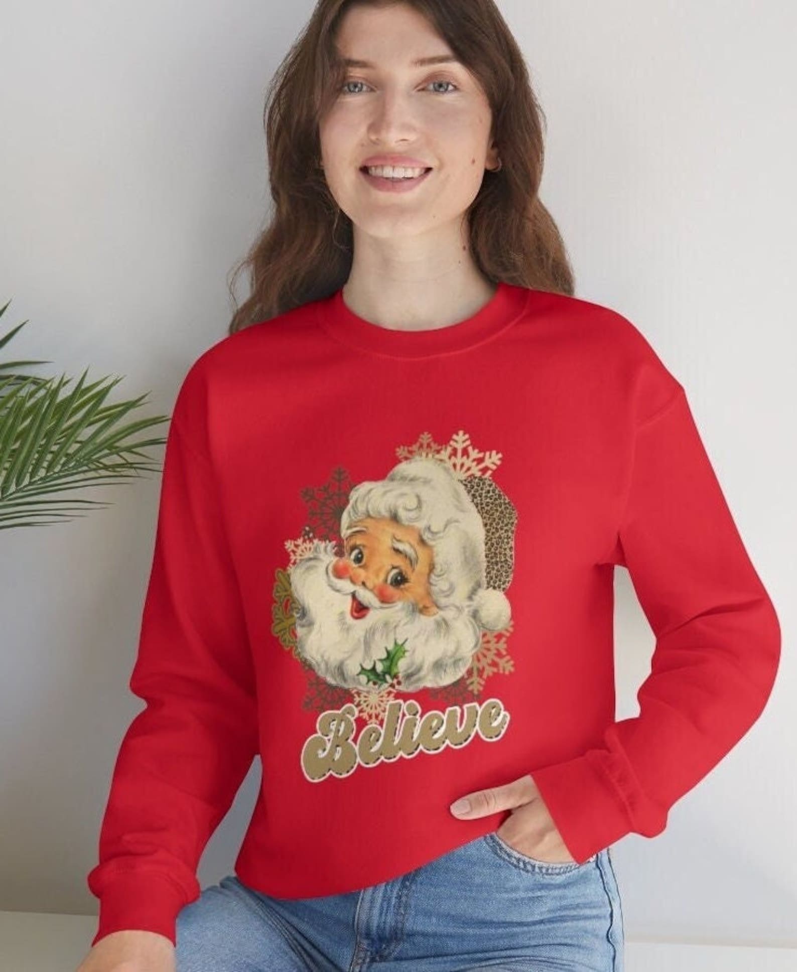 Washed-out Vintage Cotton Santa Claus Series Short Sleeve